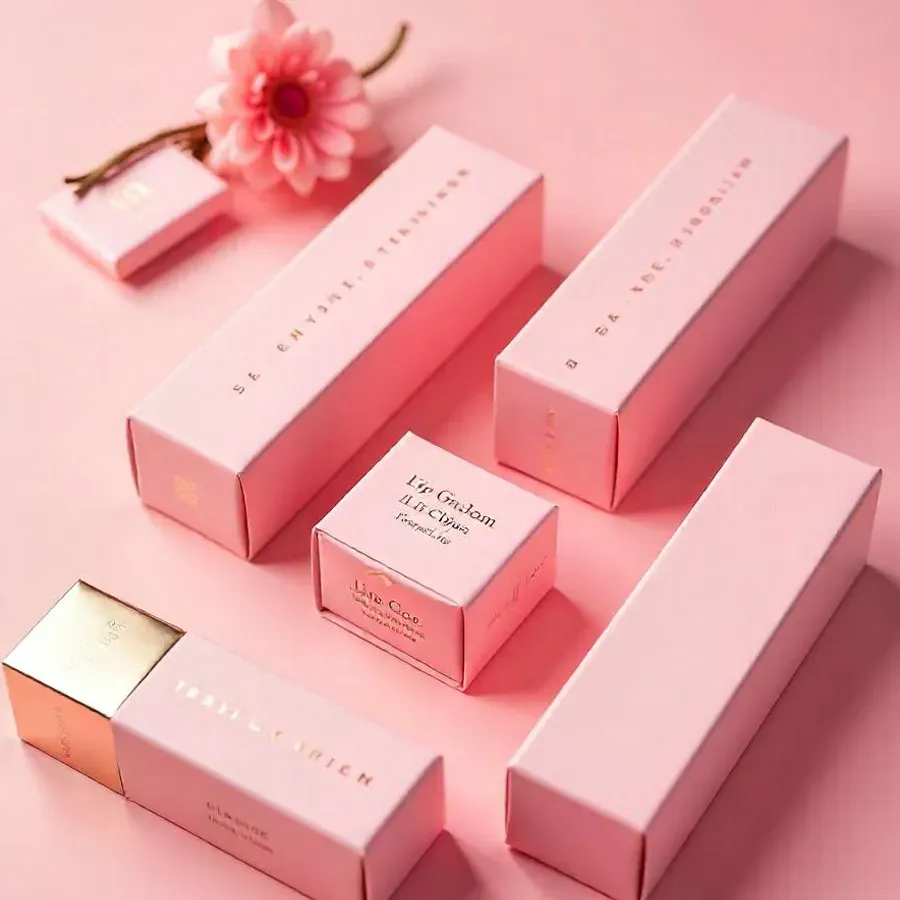 pink lip gloss boxes