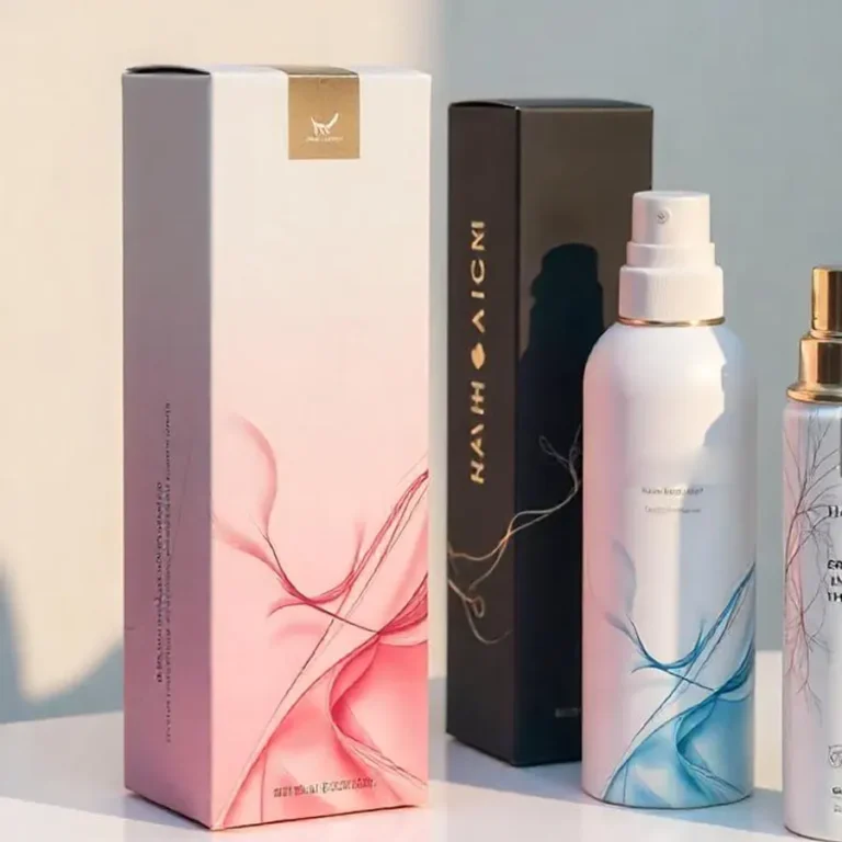 printed hairspray boxes